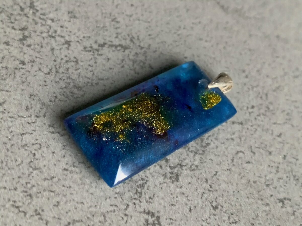 Złoto błękitna abstrakcja - obrazek 4