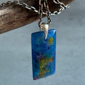 Złoto błękitna abstrakcja